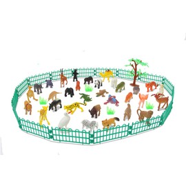 JAMARA Wild Animals 460479 Animal Play Set 2.5 Inches 53 Pieces Ideal Accessory for Any Zoo, Loving Details, Promotes Role Play and Imagination, Height: 30 - 95 mm