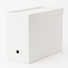 MUJI 02553111 Polypropylene File Box Lid with Casters, White Gray,