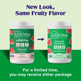 Ultima Replenisher Ultima Replenisher Daily Electrolyte Powder Drink Mix C Watermelon, 90 Servings C Hydration Powder with 6 Key Electrolytes and Trace Minerals C Keto Friendly, Vegan, Non-GMO and Sugar-Free