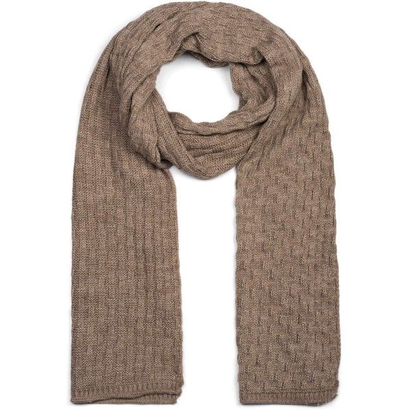 styleBREAKER Unisex Plain Knitted Scarf with Textured Braided Pattern, Plain