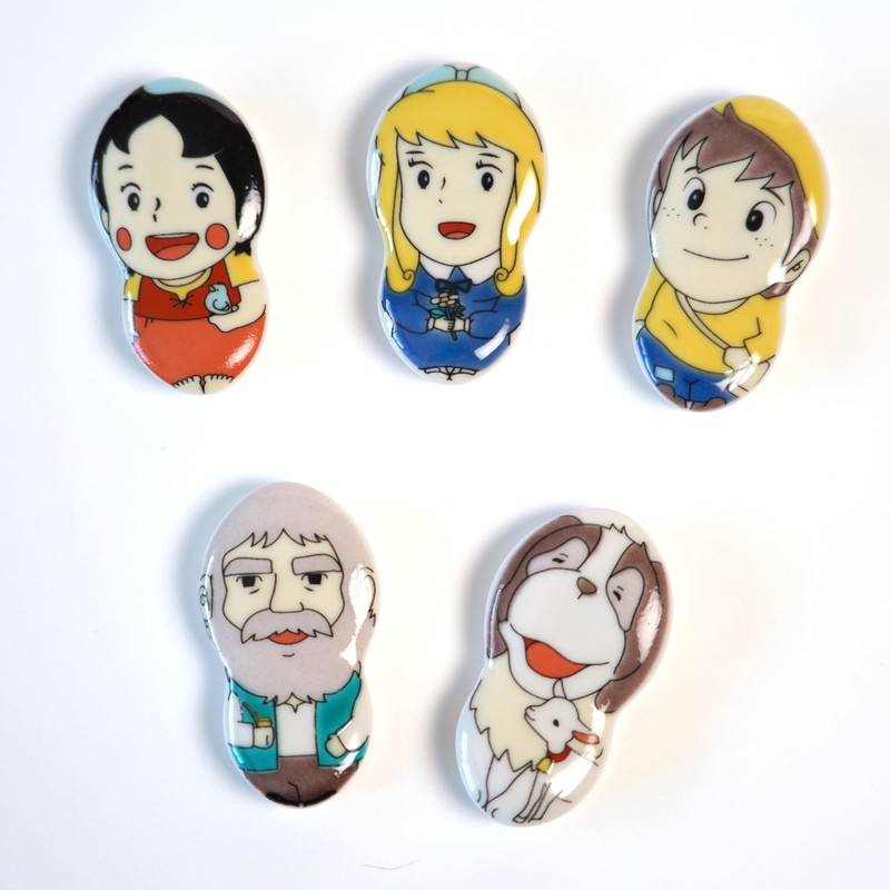 Tubbies Chopsticks Rest Kutani Ware Alps Girl Heidi/Heidi, 1 Piece