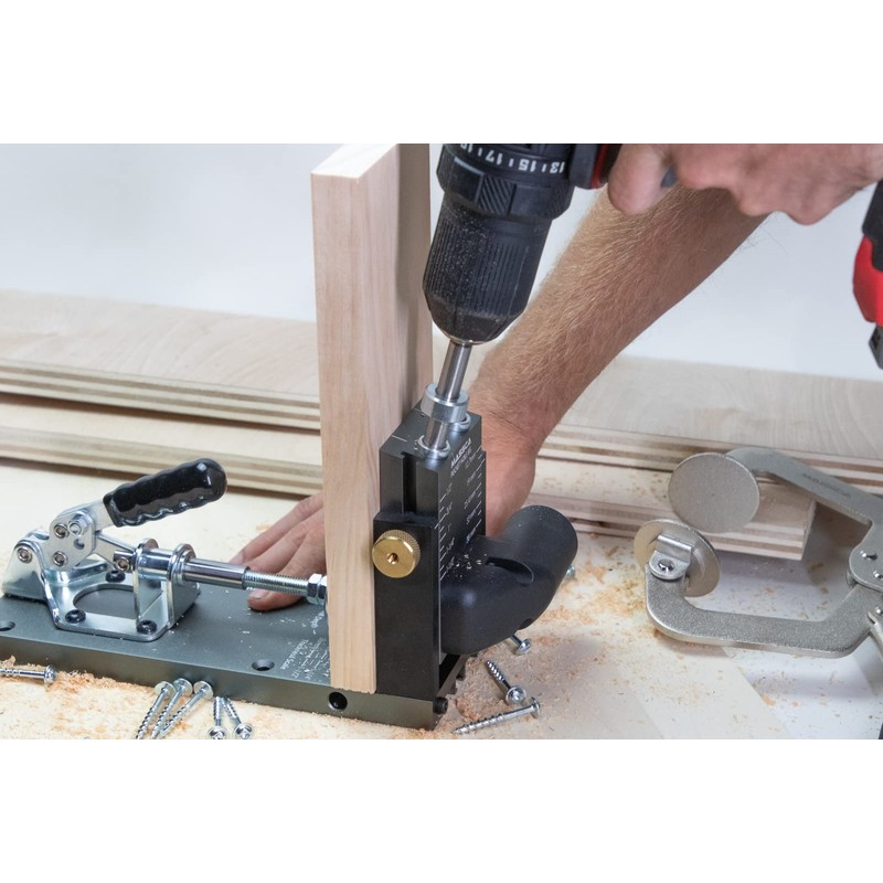 Massca Aluminum Pocket Hole Jig System Pro M2 Adjustable &