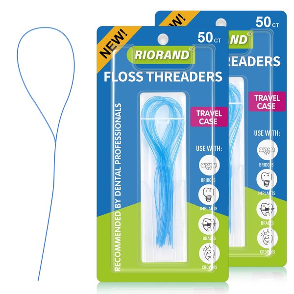 Floss Threaders,Essential Tool for Maintaining Oral Health with Braces, Bridges, and Implants (2Pack)