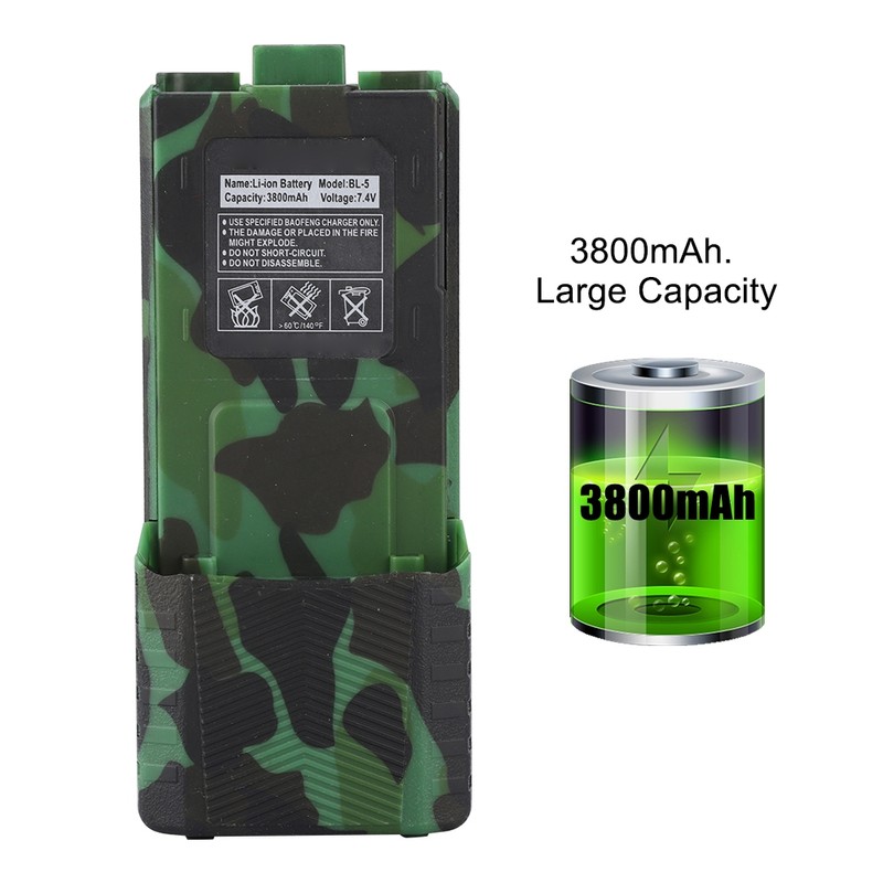 7.4V 3800mAh Li ion Battery For Baofeng UV 5R BL-5L