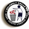 Ozorath I SOLEMNLY SWEAR TO KEEP NORTH LONDON TIDY BADGE