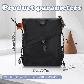 WisePoint Mens Crossbody Bag, Polyester Shoulder Bag Satchel Bag with Adjustable Strap, Soft Mens Chest Bag Messenger Bag for Travel, Walking, Shopping (blue)