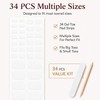 Gel Toe Nail Strips 34Pcs, Pre-Cured, No UV Light, White