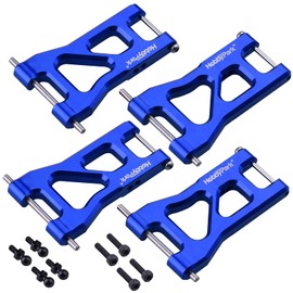 Hobbypark 4PCS Aluminum Alloy Front & Rear Suspension Arms Set Replacement of 7630 for Traxxas 1/18 LaTrax Teton Desert Prerunner (Navy Blue)