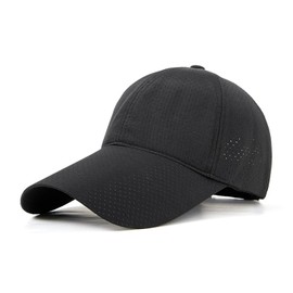 Moxiep Men's Mesh Cap, Running Cap, Hat, 24.4 inches (62 cm), Large Size, Summer, Ultra Lightweight, Deep, UV Protection, Breathable, Unisex, Solid, Quick Drying, Simple, Golf, Sports, Running,