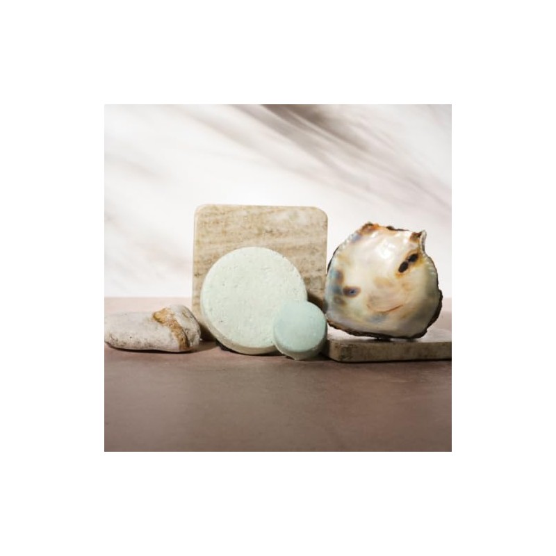 Shampoo en Barra para Pelo Graso, con Menta y Bergamota,