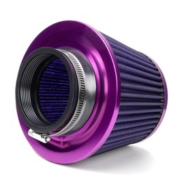 Universal Clamp-On Air Intake Filter, High Performance, Washable Filter, Replacement Air Filter, Flange Diameter 3.5inch/89mm (Purple)