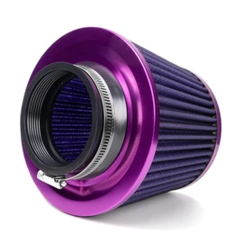 Universal Clamp-On Air Intake Filter, High Performance, Washable Filter, Replacement Air Filter, Flange Diameter 3.5inch/89mm (Purple)
