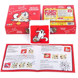 KOT Simona Wielki Bałagan Gra Rodzinna Gra Imprezowa Planszowa Karty do Gry dla Rodziny Gry Podróżne Gra dla Dzieci i Dorosłych Zabawa dla Wszystkich Gra Towarzyska Simon's Cat MDR