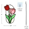 Saffron Stained Glass Window Hanging Decoration Tulip Stained Glass Decoration