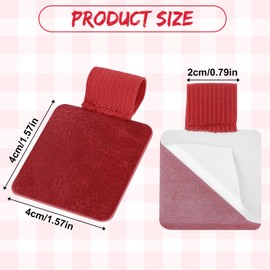 Mabor Pen Loop Holder for Notebook, 6Pcs Self Adhesive Elastic Notebook Pencil Holder PU Leather for Planner Journal Calendars Clipboard School Office Supplies