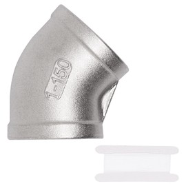 SWZHAI 1PCS 45 Degree Elbow 1" NPT Male x 1" NPT Male Barstock Street Elbow 304 Stainless Steel Pipe Fittings Male Threaded Coupler