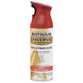 Rust-Oleum 282814 Universal All Surface Spray Paint, 12 oz, Matte Harvest Orange