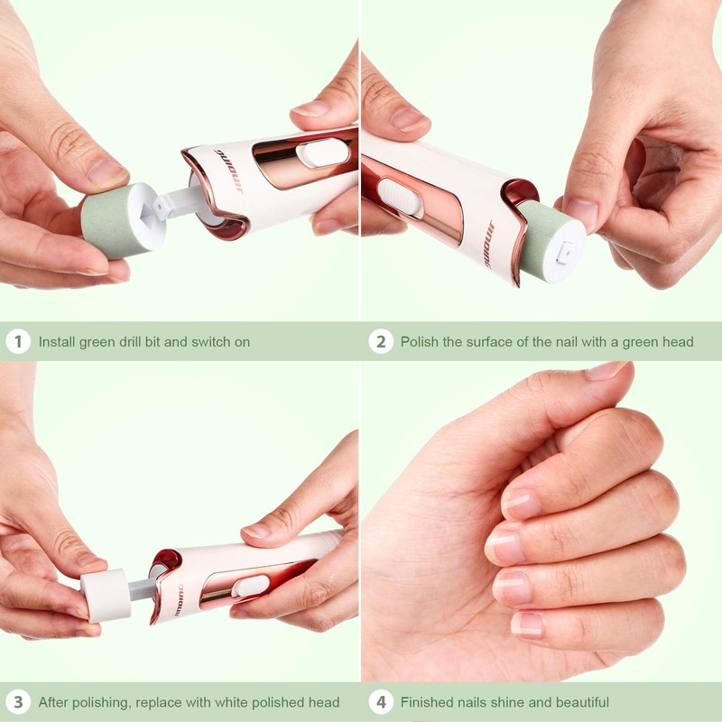 Maitys 12 Pieces Nail Buffer Refills Electric Manicure Pedicure Tool