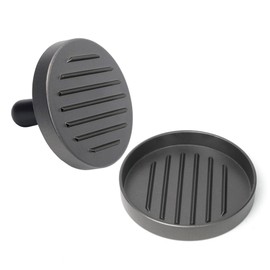 Wenco premium burger press, 12 x 1.8 cm, aluminium/plastic, hamburger press with non-stick material, anthracite, 555623