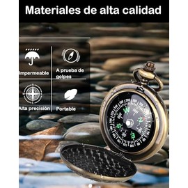 Brújula Militar, Brújula de Supervivencia para Senderismo, Navegación al Aire Libre, Camping, Orientación de Emergencia, 6.5 * 4.6 cm, ABS
