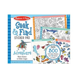 Melissa & Doug Busca y Encuentra Calcomanías – Aventura (más de 400 calcomanías, 14 escenas para colorear) Calcomanías de Búsqueda y Encuentro, Actividad de Arte y Manualidades para Niños de 4 años en