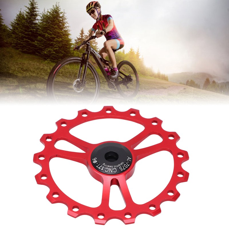 MEIJUN 17T Ceramic Rear Derailleur Guide Wheel Aluminum Alloy Rear