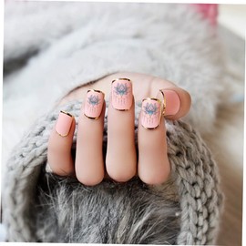 SAFIGLE 24pcs Nail Decals Imitation Pattern Stickers for DIY Manicure Art Durable Fingernail Decor for Home Professional Use for Nail Art Lovers