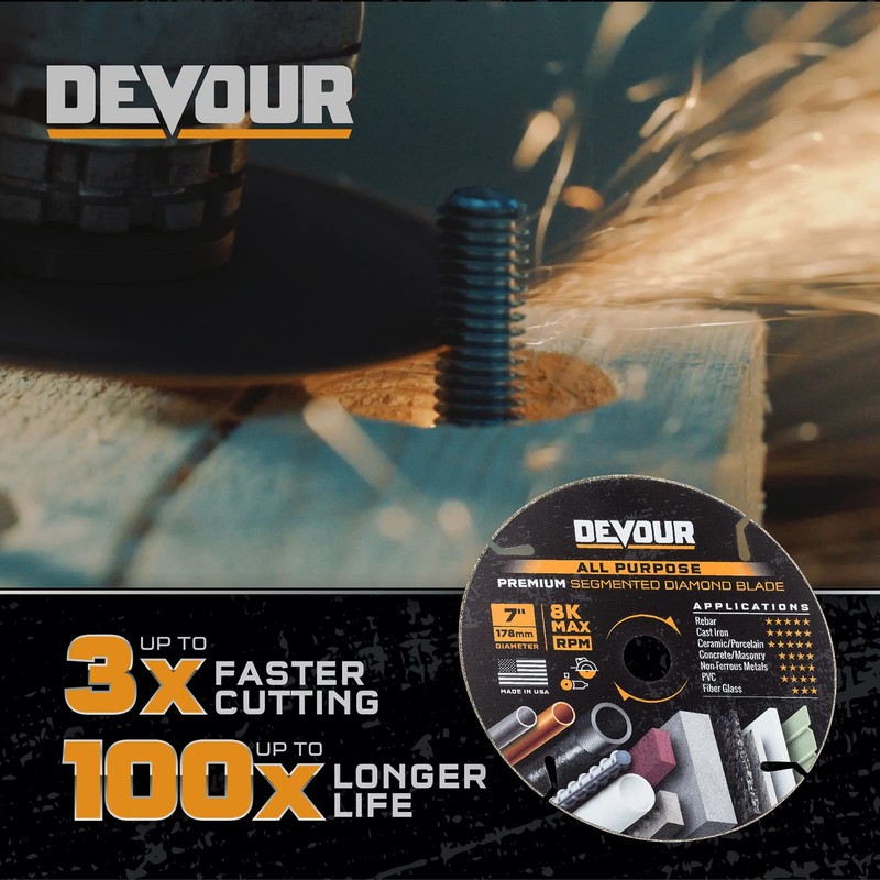 DEVOUR NT045AP 4.5" Premium Diamond All Purpose Blade