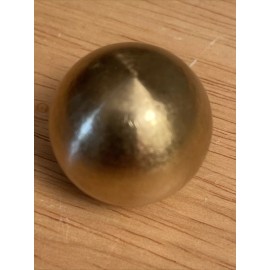 BALL 1  1/8 UNFINISHED BRASS BALL WITH 3/8" THREADED HOLE   1/8 27 IPS Thread