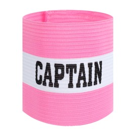 Unisex Captain Armband, Adjustable Elastic Arm Band, Soccer Captain Armband Youth Band Soccer Sports Accessories for Adults, Youths (Pink, White)