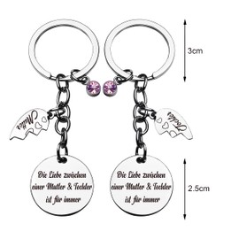 Rebundex Pack of 2 Mother Daughter Gift Christmas Gifts for Mum Gifts Mum Mother's Day Gift for Mum from Daughter Mum Mother's Day Gifts for Mum, silver-mother-daughter-09b