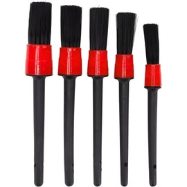 Vmingo Cepillo para Detallar Brocha Lavado Auto SUV Camioneta Detallado Automotriz Interior Exterior Limpieza Diferentes Tamaños Semi-Rigida 5 Piezas