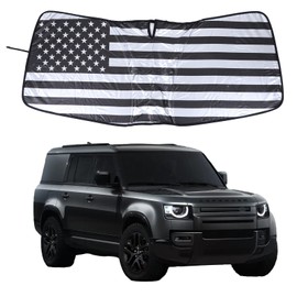 Bekantogy Car Windshield Compatible with Land Rover Defender 90 110 130 2020-2025 Sun Shade Windshield Sunscreen Heat Shield Front Windshield Sun Shade Folding Sunshade UV Protection