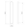 Black uPVC Door Handle Blank Plate French Doors Blanking Handle