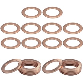 20 PCS 14mm Copper Oil Drain Plug Gasket Crush Washer Seals, Compatible with OEM 007603-014106, Automotive Replacement for Oil Drain Plug Washer Gaskets (20PCS)