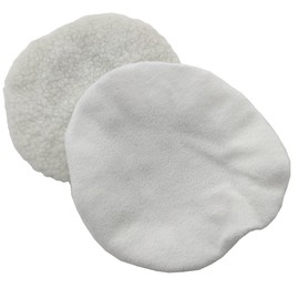 (PACK OF 2) 240mm Polishing bonnets Lambs wool & Terry Valeting Buffer Pads for Cars Vans etc