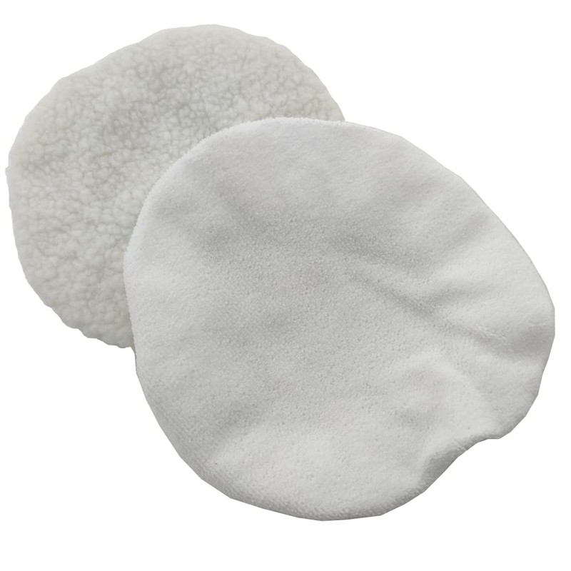 (PACK OF 2) 240mm Polishing bonnets Lambs wool & Terry