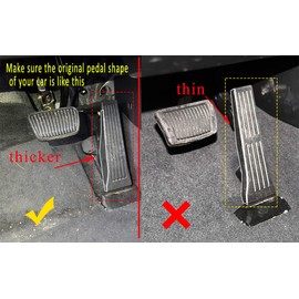 Non-Slip Gas Brake Pedal Cover Compatible with Kia Sportage Optima/Sorento Stinger Cadenza K5, Hyundai Tucson Sonata Santa Fe/Sport Genesis G70 Palisade Accessories