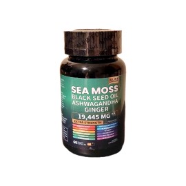 American GenCare 2x Sea Moss Black Seed Oil Ashwagandha & Ginger 60 Veg Capsules +More Exp 05/26