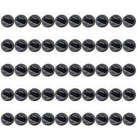 Sutemribor Butterfly Clutch PVC Rubber Pin Backs Keepers Replacement Uniform Badge Comfort Fit Tie Tack Lapel Pin Backing Holder Clasp (50 Pieces)