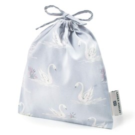 COLORFUL CANDY STYLE LAURA ASHLEY Swans N7015400 Lunch Bag, Girls, Drawstring Bag, Medium, Elementary School Students, Stylish, Kids, Cute
