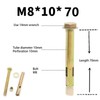 Aoktorkit 5Pcs Expansion Screw Bolts M8*70 Expansion Anchor Bolts Hex