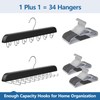 2 Pack Tie Rack & Belt Hanger 2 in 1