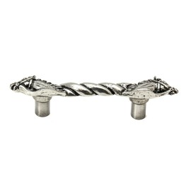 Carpe Diem Hardware 2158-9 Classic Western Horse N' Rope 3-Inch O.C. Pull, Chalice
