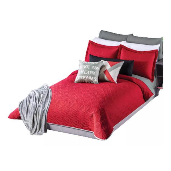 Colchas Concord Edredón Poliester Ligero Neo Rojo King Size Concord