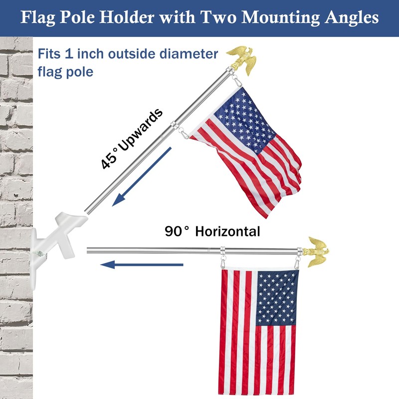 NQ 5 FT Flag Pole for Outside House with Eagle