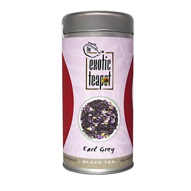 The Exotic Teapot - Supreme Earl Grey Blue Flower, 150g Tin, Premium Loose Leaf Black Tea Infused with Bergamot