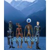 POPRORE 4 PCS Siren Head Action Figure Monster Siren Head