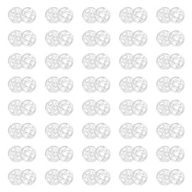 TOAOB 120 Sets of Transparent Invisible Round 10 mm Plastic Snap Buttons for Clothes, Crafts, Sewing and DIY Supplies