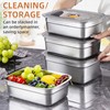 2 PCS Stainless Steel Food Storage Containers(33oz) with Lids Leak